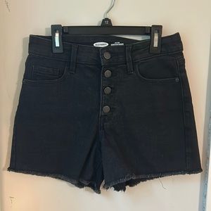 Old Navy high-rise, black shorts, size 2